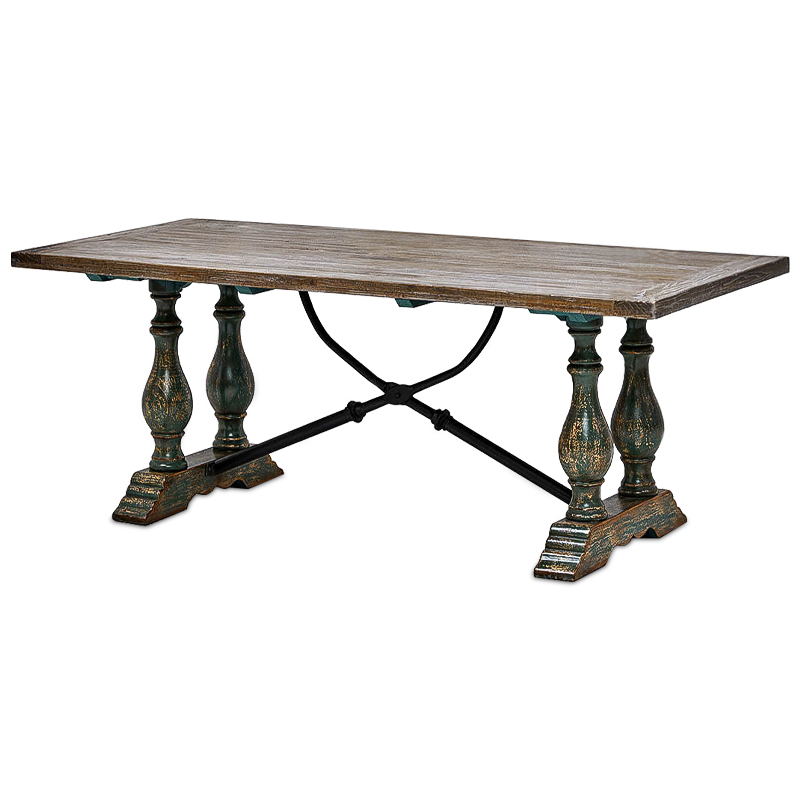 Обеденный стол Stenio Table Коричневый винтаж Черный Изумрудный Обеденный стол Stenio Table Коричневый винтаж Черный Изумрудный в Волгограде | Loft Concept