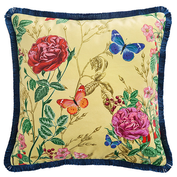 Декоративная подушка Flowers and Butterflies Мульти Декоративная подушка Flowers and Butterflies Мульти в Волгограде | Loft Concept