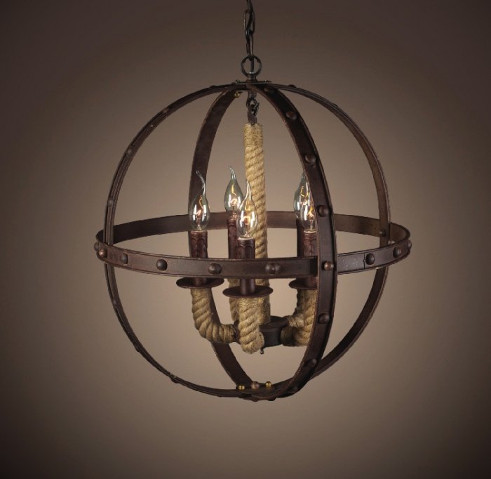 Люстра Spere Loft Rope Light Коричневый Люстра Spere Loft Rope Light Коричневый в Волгограде | Loft Concept