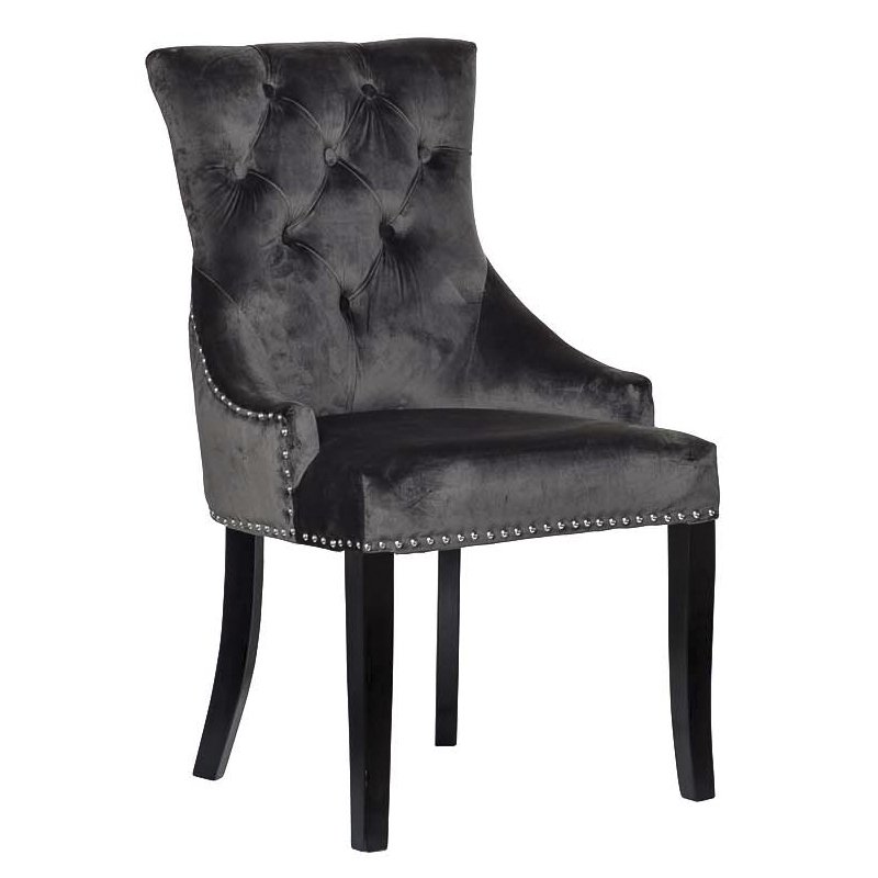 Стул Cozy Gray Chair Серый Хром Черный Стул Cozy Gray Chair Серый Хром Черный в Волгограде | Loft Concept