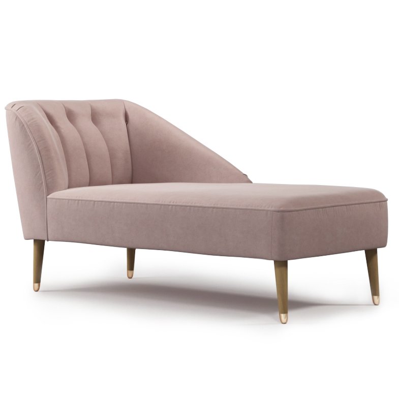 Кушетка Chaise Longue, Pink Cotton Velvet Розовый пастельный Кушетка Chaise Longue, Pink Cotton Velvet Розовый пастельный в Волгограде | Loft Concept