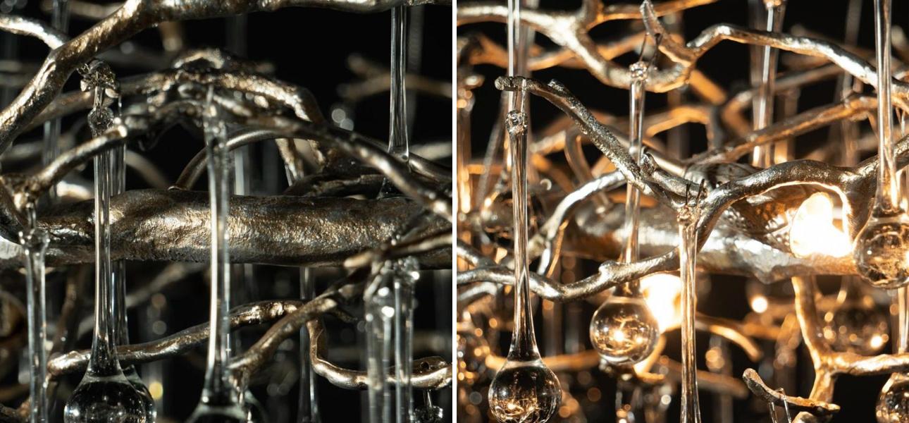 Люстра Crystal Drops Silver диаметр 80 - фото №2