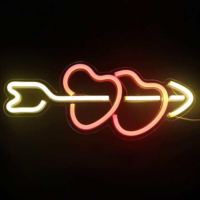 Неоновая настенная лампа Two Hearts Neon Wall Lamp Красный Желтый Прозрачный Неоновая настенная лампа Two Hearts Neon Wall Lamp Красный Желтый Прозрачный в Волгограде | Loft Concept