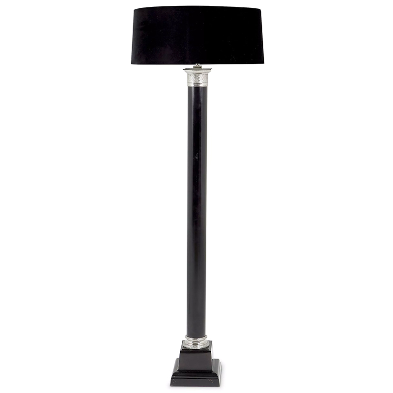 Торшер Eichholtz Floor Lamp Monaco Никель Черный в Волгограде | Loft Concept 