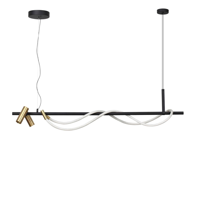 Подвесной Светильник LUKE LAMPCO TRACER LAMP Ширина 144 см Черный Белый Золотой Подвесной Светильник LUKE LAMPCO TRACER LAMP Ширина 144 см Черный Белый Золотой в Волгограде | Loft Concept