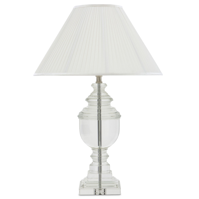Настольная лампа Eichholtz Table Lamp Noble Прозрачный Белый Никель Настольная лампа Eichholtz Table Lamp Noble Прозрачный Белый Никель в Волгограде | Loft Concept