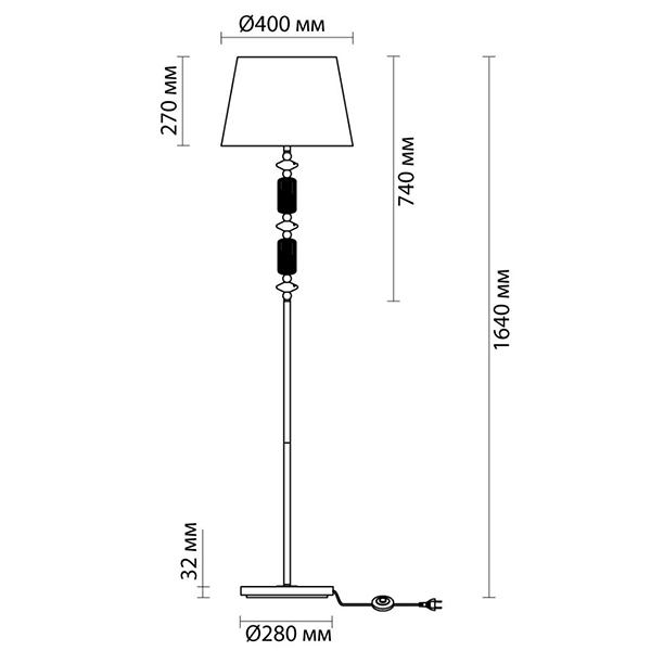 Торшер Iris Fabric Lampshade Floor lamp Candy Торшер Iris Fabric Lampshade Floor lamp Candy в Волгограде