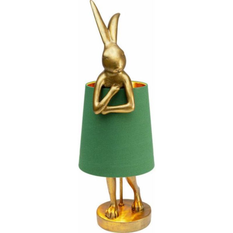 Настольная лампа Golden Hare/ green lampshade Золотой Зеленый Настольная лампа Golden Hare/ green lampshade Золотой Зеленый в Волгограде | Loft Concept