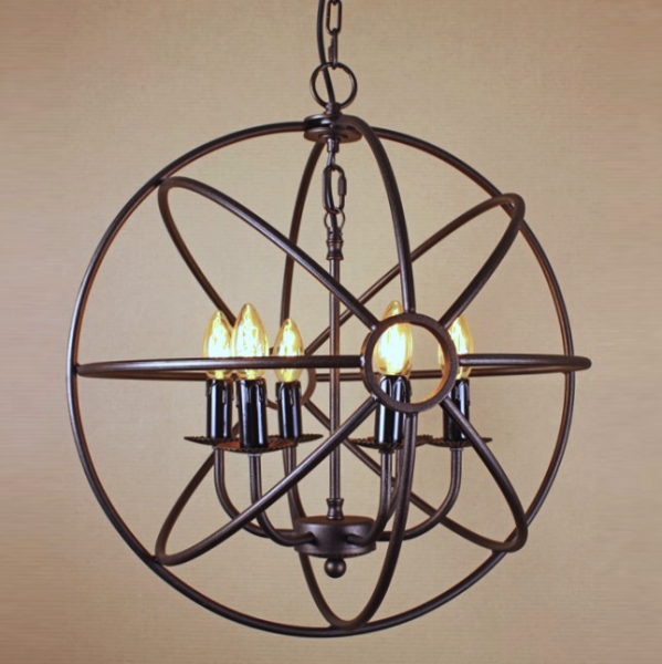 Люстра Orb Iron Farn Sphere Pendant Коричневый Люстра Orb Iron Farn Sphere Pendant Коричневый в Волгограде | Loft Concept