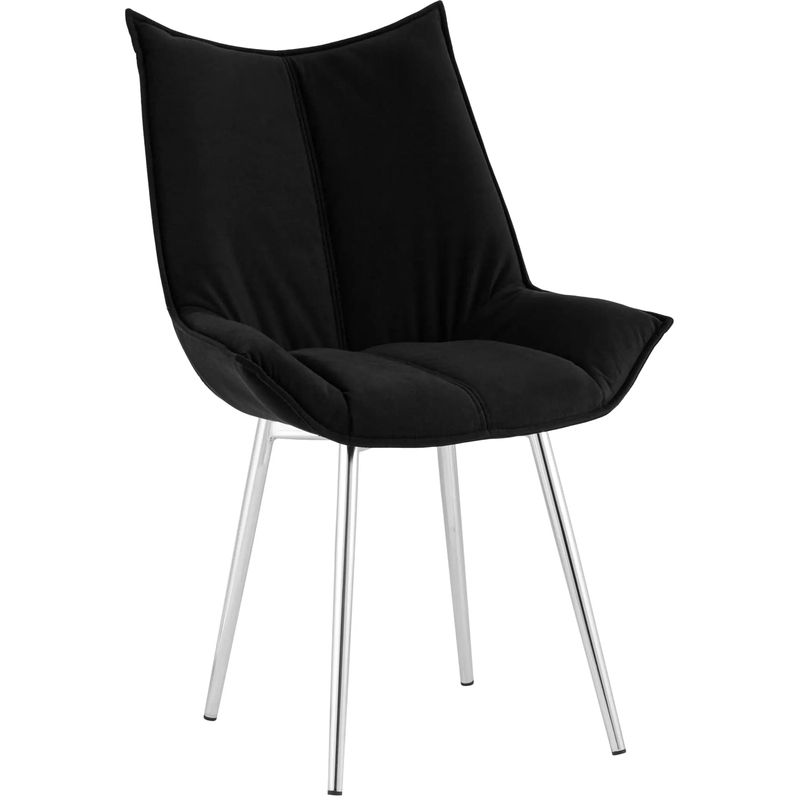 Стул Oslo Chair Черный Велюр Черный Серебряный Стул Oslo Chair Черный Велюр Черный Серебряный в Волгограде | Loft Concept