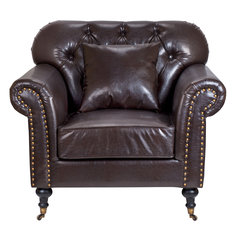 Кресло Taddeo Armchair brown Коричневый Кресло Taddeo Armchair brown Коричневый в Волгограде | Loft Concept