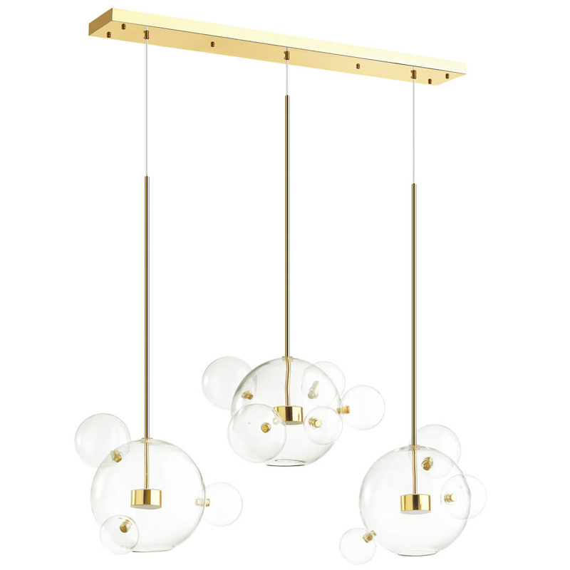 Люстра Transparent Bubble Chandelier Gold Line Глянцевое золото Прозрачный Люстра Transparent Bubble Chandelier Gold Line Глянцевое золото Прозрачный в Волгограде | Loft Concept