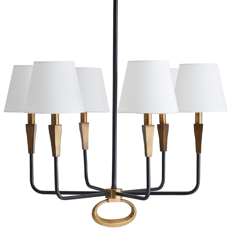 Люстра Arteriors JEREMIAH CHANDELIER Бронза Белый Черный Люстра Arteriors JEREMIAH CHANDELIER Бронза Белый Черный в Волгограде | Loft Concept