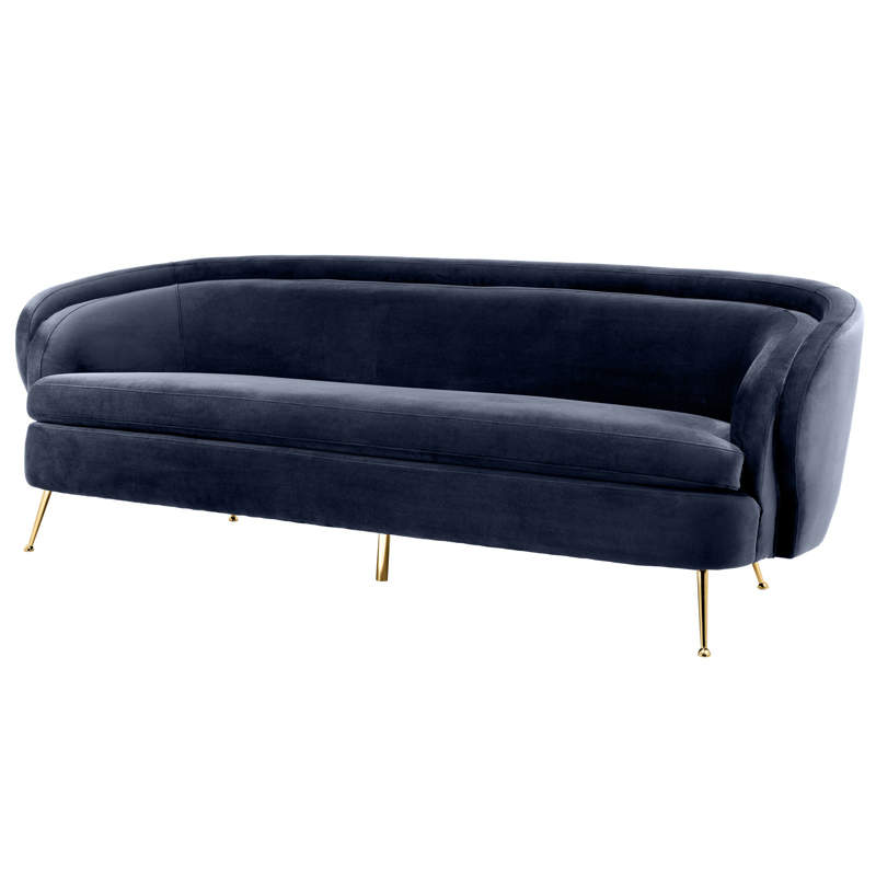Диван Eichholtz Sofa Orion Синий Латунь Диван Eichholtz Sofa Orion Синий Латунь в Волгограде | Loft Concept
