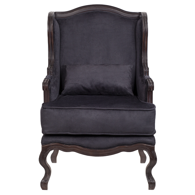 Кресло George Grand Armchair black velour Черный Коричневый в Волгограде | Loft Concept 