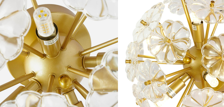 Бра Glass Flowers Sputnik Wall Lamp Бра Glass Flowers Sputnik Wall Lamp - Loft-Concept в Волгограде