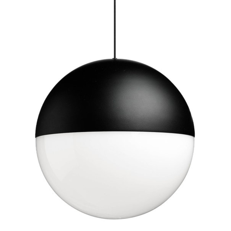 Подвесной светильник pendant lamp SPHERE II Черный Белое матовое стекло Подвесной светильник pendant lamp SPHERE II Черный Белое матовое стекло в Волгограде | Loft Concept
