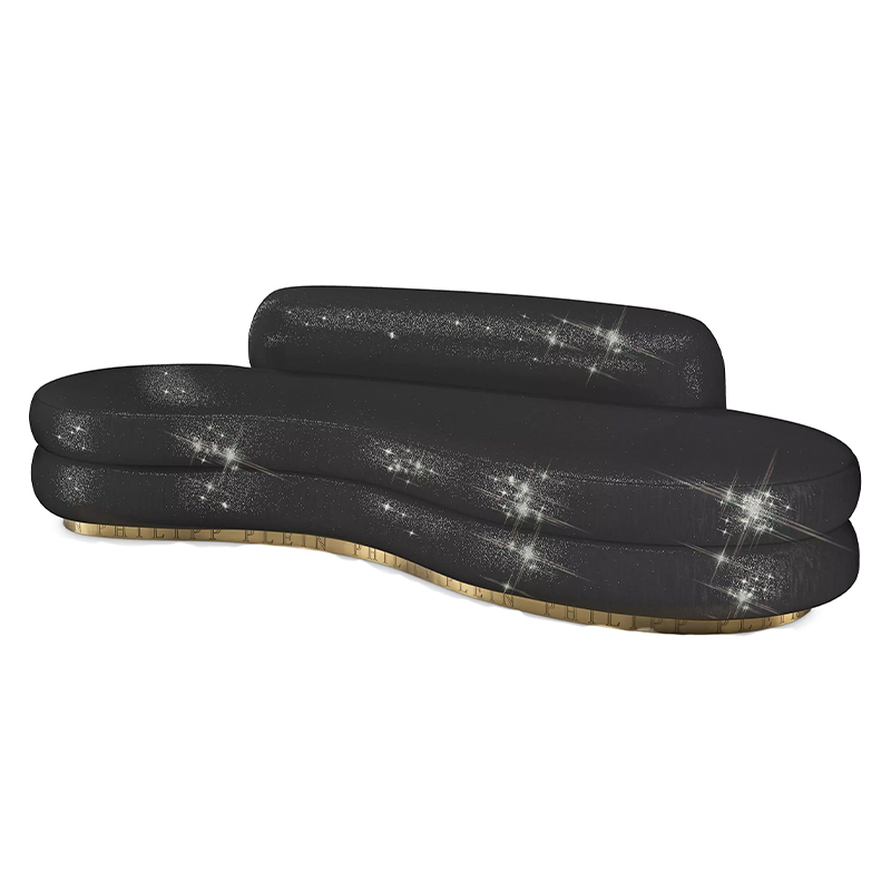 Диван Philipp Plein Sofa Icon Limited Edition Чёрный Черный Латунь Диван Philipp Plein Sofa Icon Limited Edition Чёрный Черный Латунь в Волгограде | Loft Concept