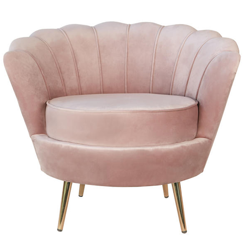 Кресло Розовый велюр Trapezium Pink velvet Розовый пастельный Кресло Розовый велюр Trapezium Pink velvet Розовый пастельный в Волгограде | Loft Concept