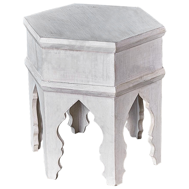 Приставной стол Weimin Grey MangoSide Table Белый Приставной стол Weimin Grey MangoSide Table Белый в Волгограде | Loft Concept