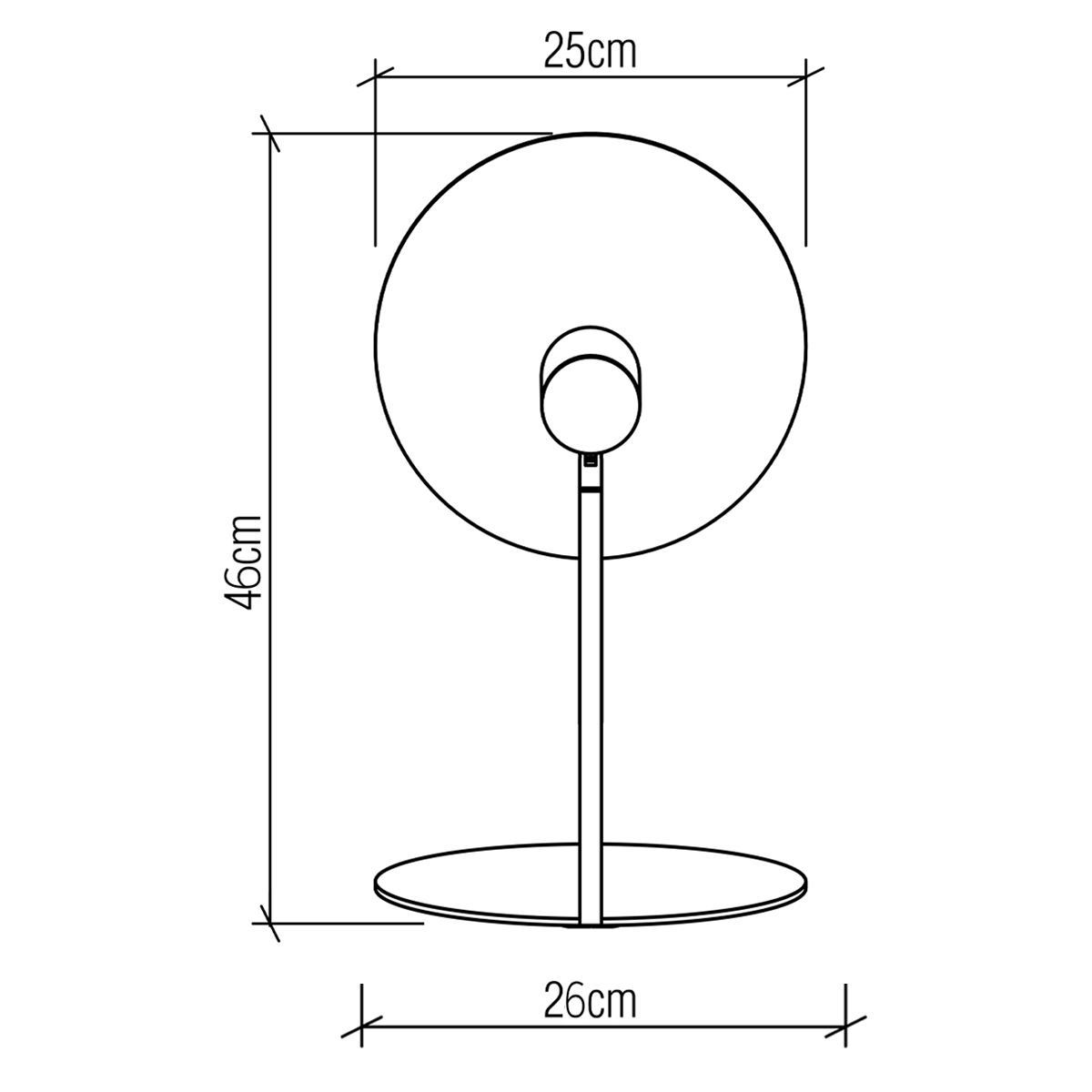 Настольная лампа с круглым деревянным отражателем и черным цилиндрическим плафоном Accord Lighting в Волгограде