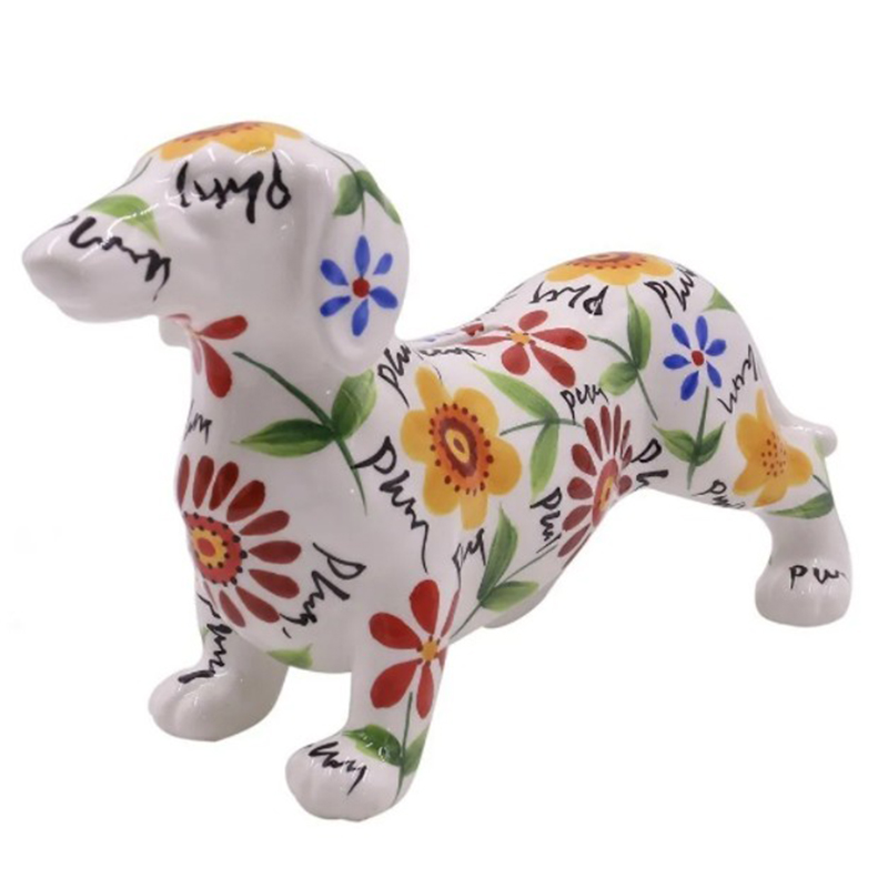 Статуэтка Flower Dachshund Белый Мульти Статуэтка Flower Dachshund Белый Мульти в Волгограде | Loft Concept