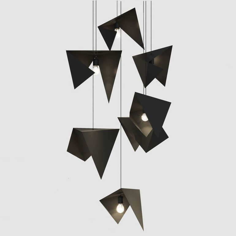 Люстра Chandelier BIRD 7 black LGH0731 Черный матовый Люстра Chandelier BIRD 7 black LGH0731 Черный матовый в Волгограде | Loft Concept