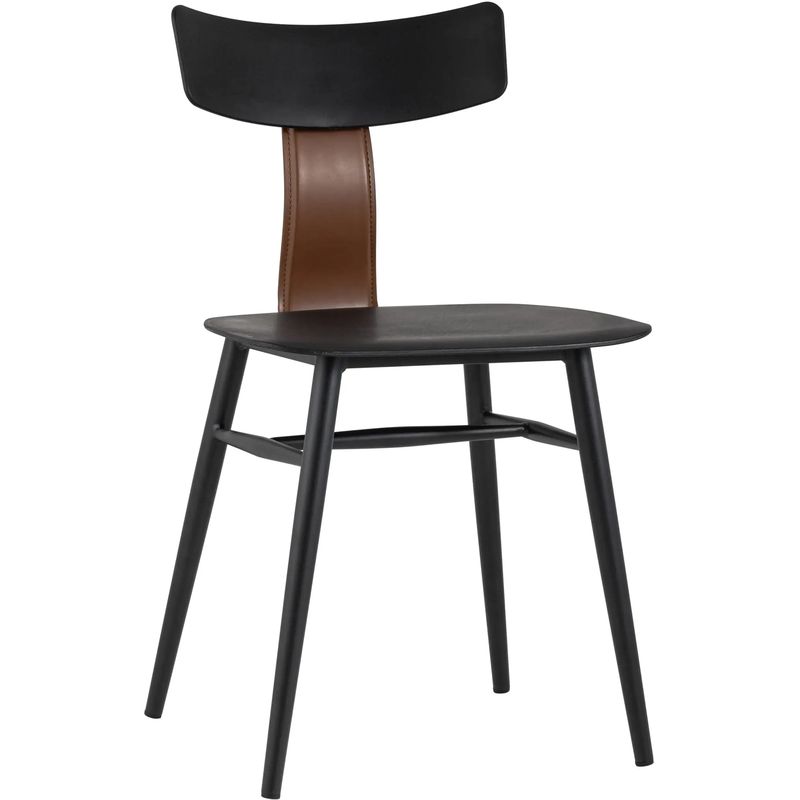 Стул ANT Black Eco-Leather Черный Коричневый Стул ANT Black Eco-Leather Черный Коричневый в Волгограде | Loft Concept