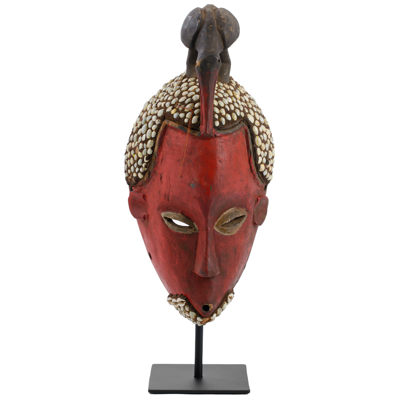 Маска African Mask Bomani Коричневый Красный Черный Маска African Mask Bomani Коричневый Красный Черный в Волгограде | Loft Concept