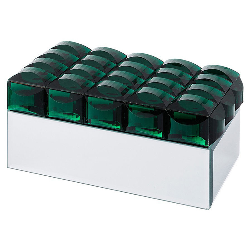 Шкатулка Glass Emerald Mirror Box Изумрудный Зеркало Шкатулка Glass Emerald Mirror Box Изумрудный Зеркало в Волгограде | Loft Concept