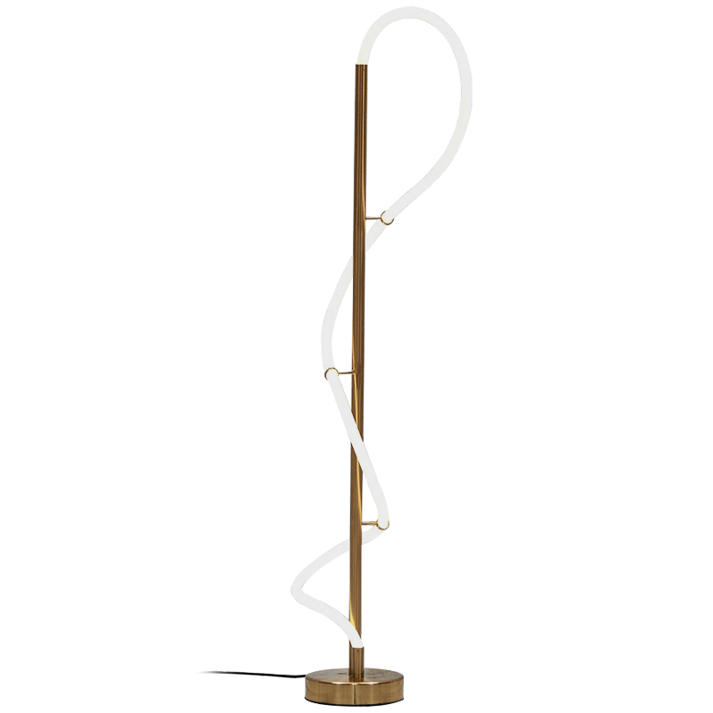 Светодиодный торшер Knot Brass Light Белый Латунь Светодиодный торшер Knot Brass Light Белый Латунь в Волгограде | Loft Concept
