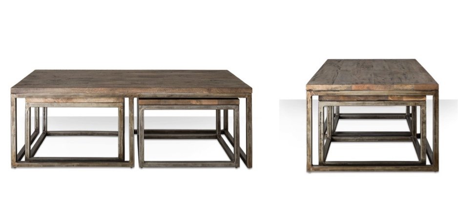 Журнальный стол Industrial Metal Rust Triple Table Журнальный стол Industrial Metal Rust Triple Table - Loft-Concept в Волгограде