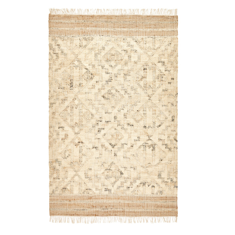 Ковер Graphic Carpet джут и хлопок Бежевый Серый Ковер Graphic Carpet джут и хлопок Бежевый Серый в Волгограде | Loft Concept