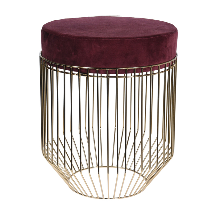 Пуф Rods Silhouette Puff Burgundy Бургундский красный Золотой Пуф Rods Silhouette Puff Burgundy Бургундский красный Золотой в Волгограде | Loft Concept