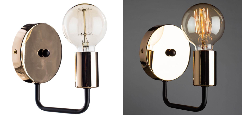 Бра Loft Industrial Glossy Gold Sconces Бра Loft Industrial Glossy Gold Sconces - Loft-Concept в Волгограде
