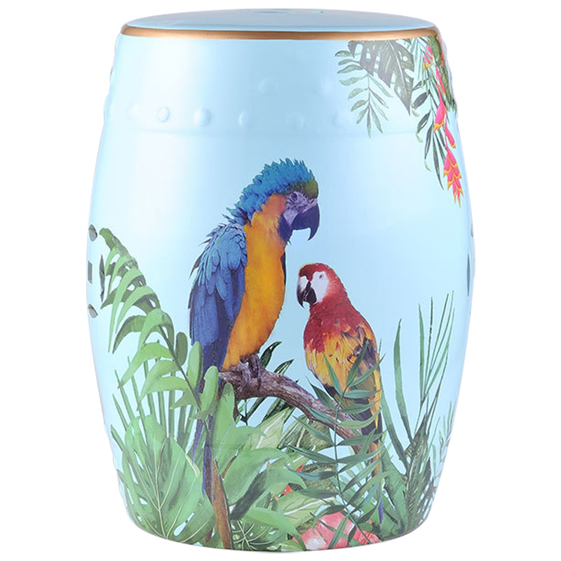 Керамический табурет Parrots Tropical Animal Ceramic Stool Blue Голубой Мульти Керамический табурет Parrots Tropical Animal Ceramic Stool Blue Голубой Мульти в Волгограде | Loft Concept