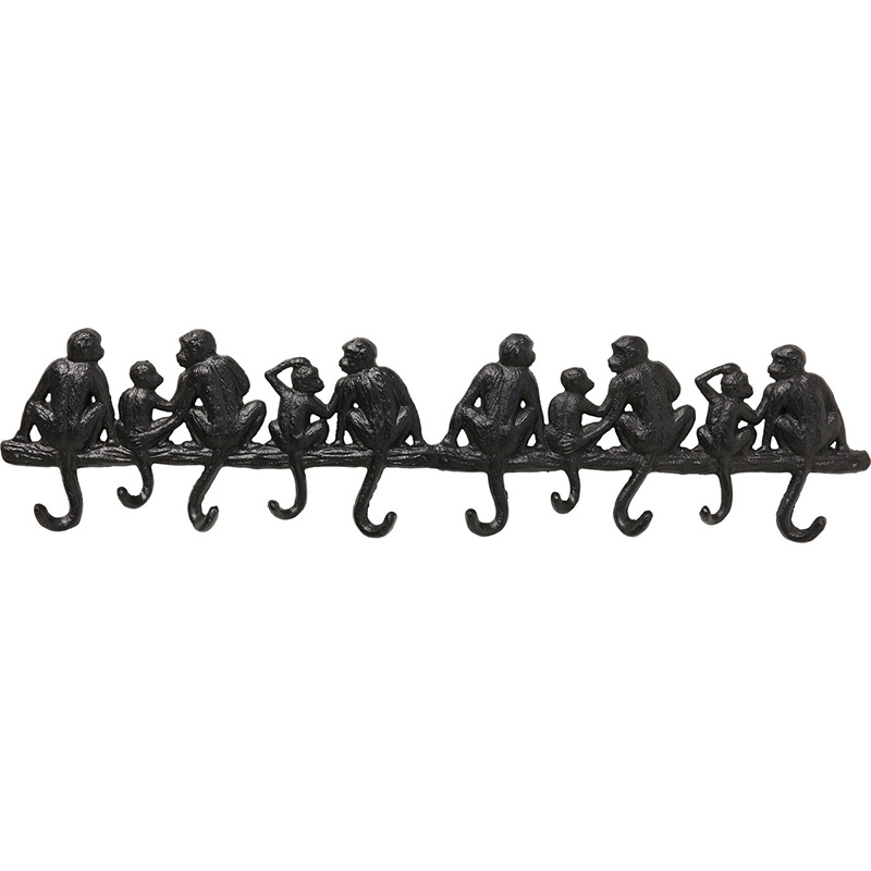 Настенная вешалка Monkey Family L Черный Настенная вешалка Monkey Family L Черный в Волгограде | Loft Concept