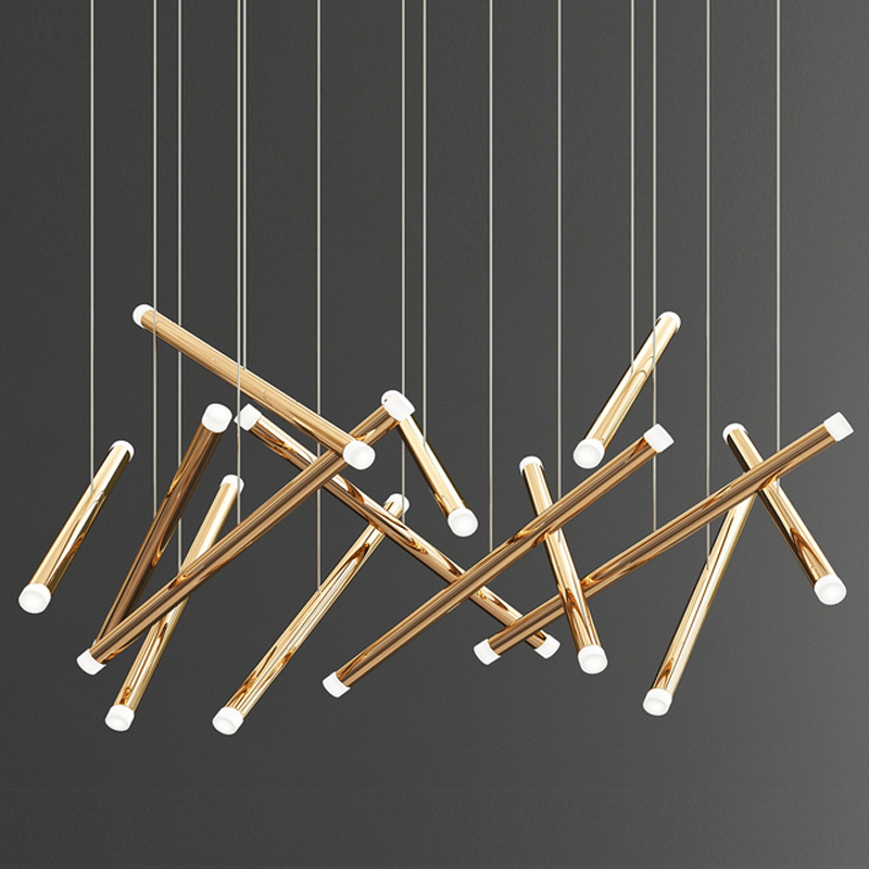 Люстра Dutti D0068 LED Chandelier Modern 14 Глянцевое золото Люстра Dutti D0068 LED Chandelier Modern 14 Глянцевое золото в Волгограде | Loft Concept