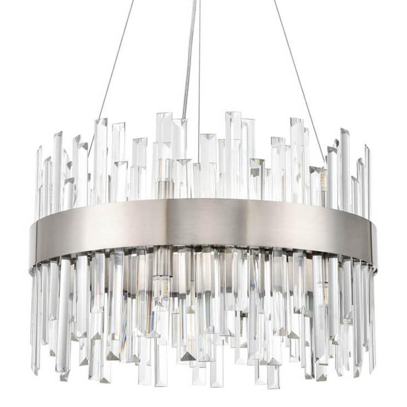 Люстра Cramer Chandelier 50 satin nickel Прозрачный (Transparent) Никель Сатин Люстра Cramer Chandelier 50 satin nickel Прозрачный (Transparent) Никель Сатин в Волгограде | Loft Concept