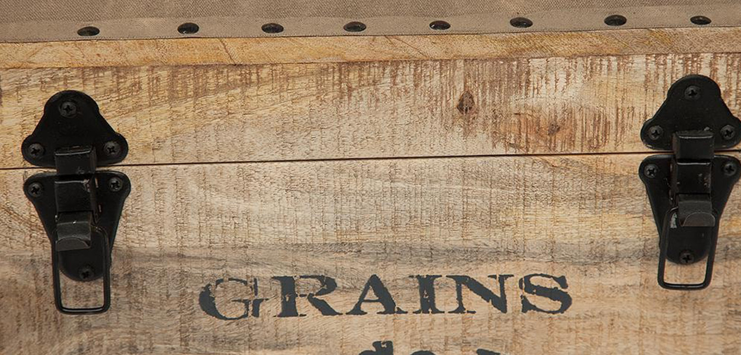 Пуф-сундук Vintage Pouf Chest mango tree - фото №1