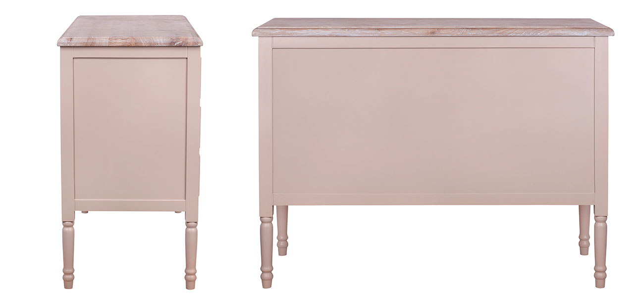 Бежевый комод из дуба Amelia beige dark    - фото №1