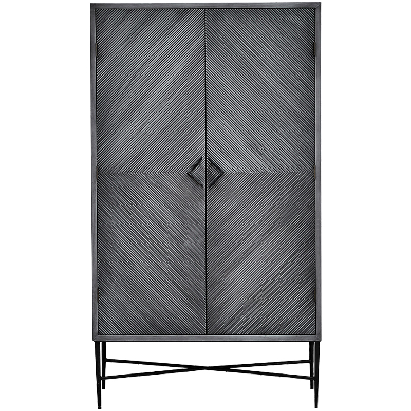 Шкаф Macayo Wardrobe Серый Черный Коричневый Шкаф Macayo Wardrobe Серый Черный Коричневый в Волгограде | Loft Concept