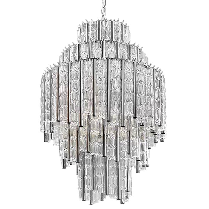 Люстра Chandelier Gigi M Прозрачное Стекло Хром Люстра Chandelier Gigi M Прозрачное Стекло Хром в Волгограде | Loft Concept