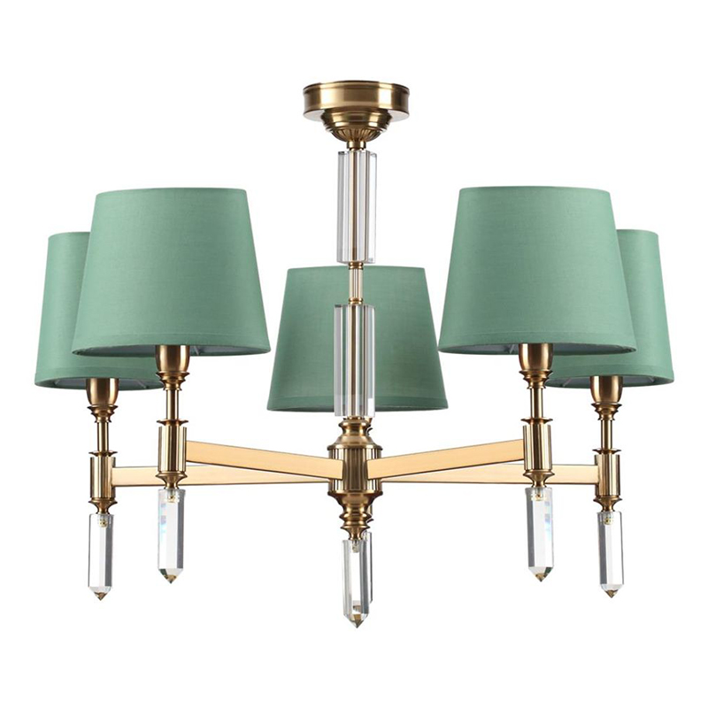 Люстра Ramona Green Chandelier Бронза Зеленый Люстра Ramona Green Chandelier Бронза Зеленый в Волгограде | Loft Concept