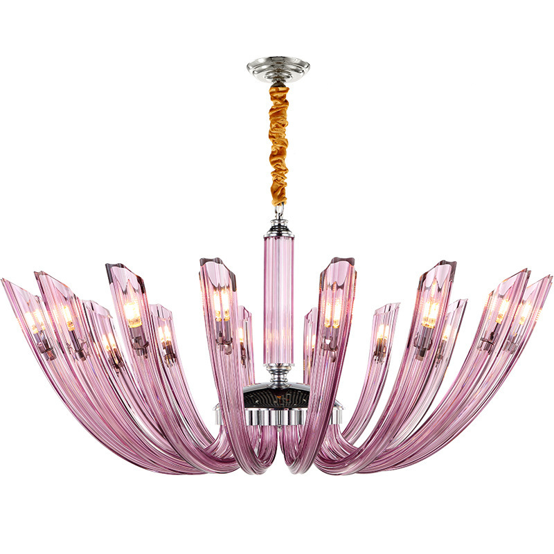 Люстра Pink Rays Chandelier Розовый Хром Люстра Pink Rays Chandelier Розовый Хром в Волгограде | Loft Concept