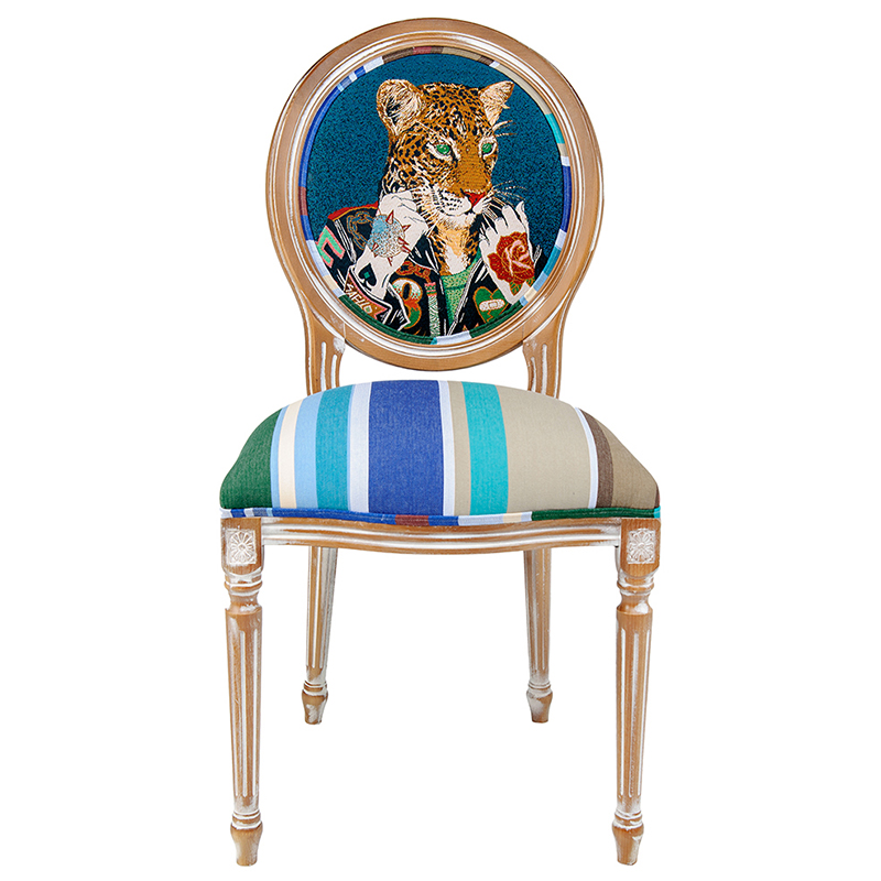 Стул Crazy Leopard Blue Мульти Стул Crazy Leopard Blue Мульти в Волгограде | Loft Concept