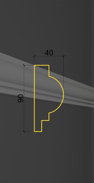 Гладкий молдинг MT-09 в Волгограде