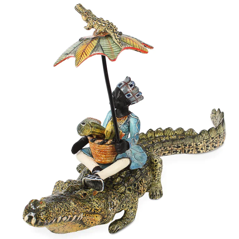 Статуэтка Crocodile Rider Зеленый в Волгограде | Loft Concept 