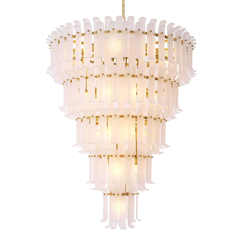 Люстра Philipp Plein Chandelier Rodeo Drive XXL Белая Белое матовое стекло Латунь Люстра Philipp Plein Chandelier Rodeo Drive XXL Белая Белое матовое стекло Латунь в Волгограде | Loft Concept