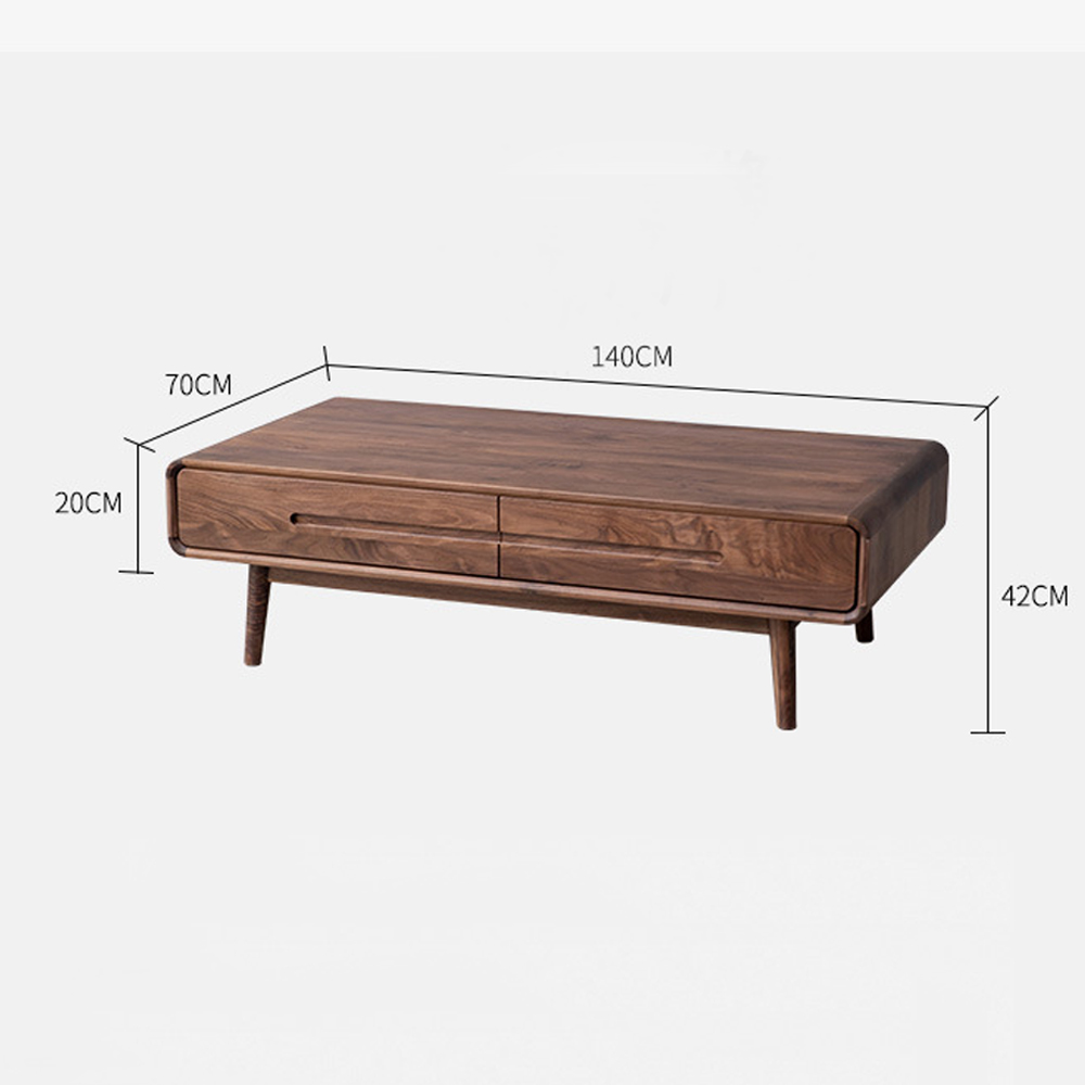 Кофейный стол из массива дерева с выдвижными ящиками Coffee Walnut Table в Волгограде